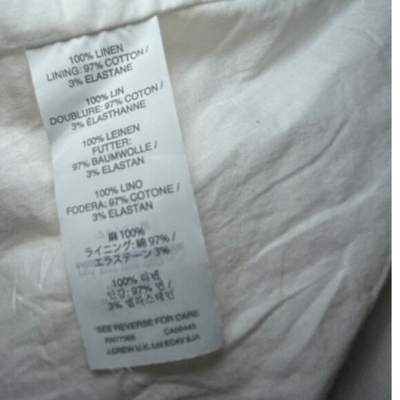 J.Crew Linen Blazer Women 00 White Tailored Casual Work Fall Jacket - Picture 7 of 12